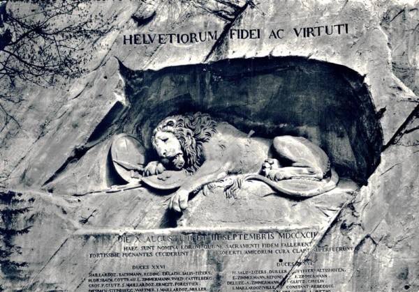 Luzern Löwendenkmal Vorderseite
