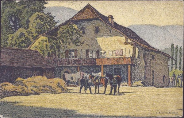 Bauernhof im Kestenholz, Pro Juventute, Schlatter Vorderseite