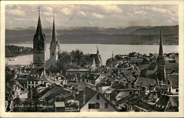Zürich von der Urania aus Vorderseite