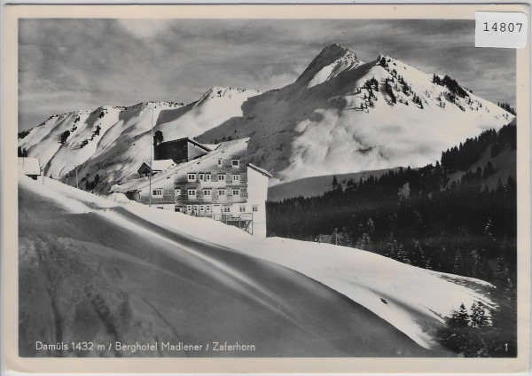 Damüls - Berghotel Madlener- Zafenhorn - Im Winter en hiver