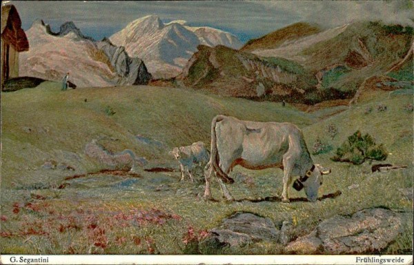 Frühlingsweide (G.Segantini) Vorderseite