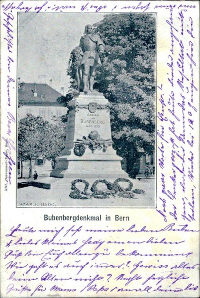 Bubenbergdenkmal in Bern Vorderseite
