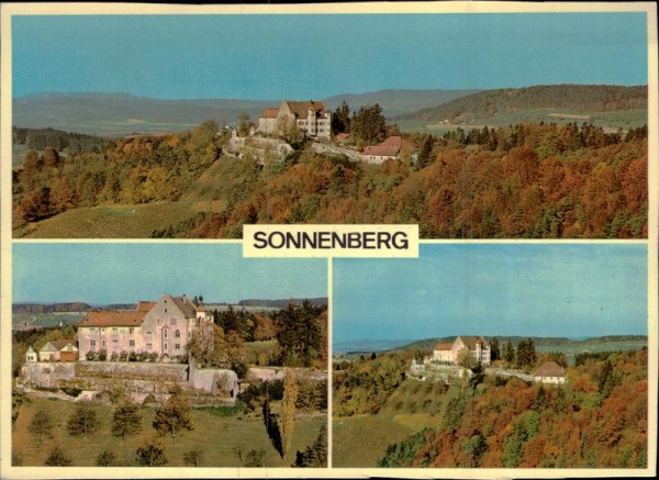 Stettfurt, Schloss Sonnenberg, Flugaufnahme Vorderseite