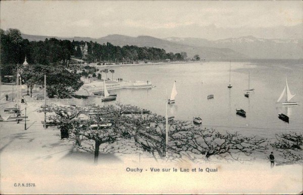Ouchy - Vue Sur Lac et Quai  Vorderseite