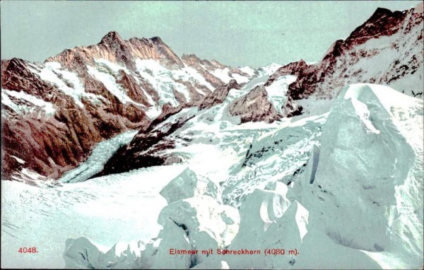 Eismeer mit Schreckhorn (4080 m) Vorderseite