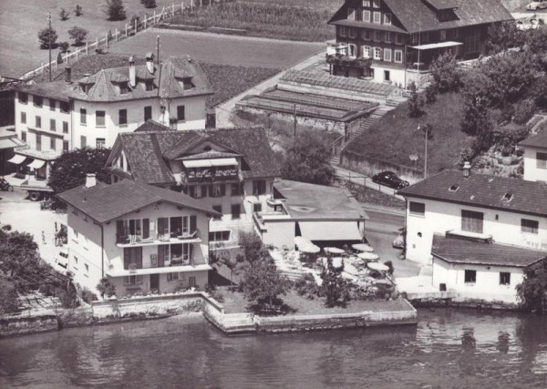 Tea Room, Confiserie Dahinden, Weggis  -  Flugaufnahmen Vorderseite