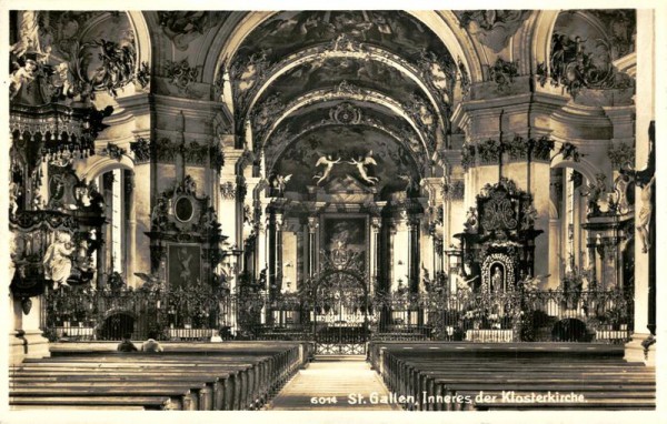 St.Gallen, Inneres der Klosterkirche Vorderseite