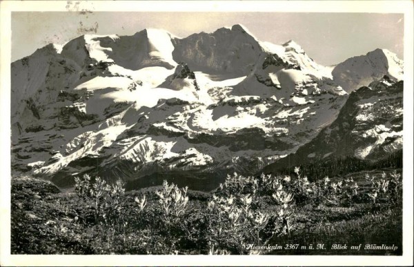 Niesenkulm Blick auf Blüemlisalp Vorderseite
