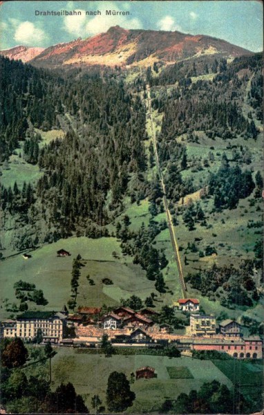 Drahtseilbahn nach Mürren Vorderseite