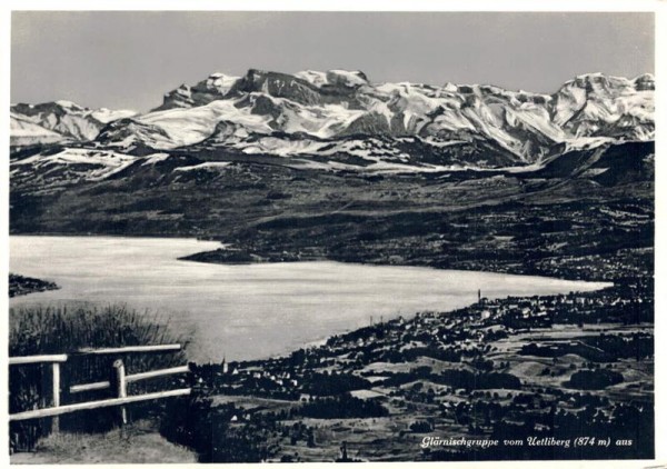 Glärnischgruppe vom Uetliberg aus. 1936 Vorderseite