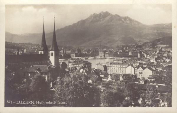 Luzern - Hofkirche,Pilatus  Vorderseite