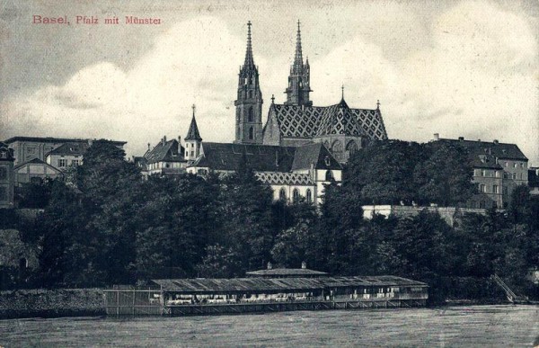 Basel, Pfalz mit Münster Vorderseite