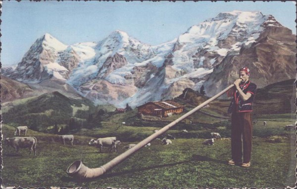 Alphornbläser Vorderseite