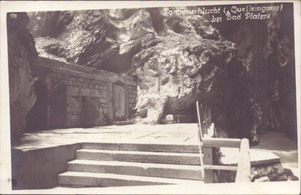 Taminaschlucht Quelleingang. 1930