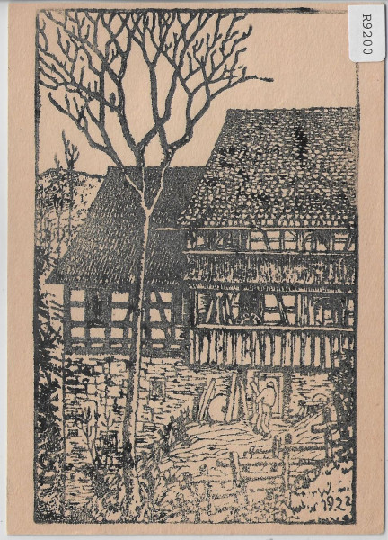 Niederhelfenschwil - Kobesenmühle - Künstlerkarte v. Wilhelm Lehmann 1922 - Originaldokument