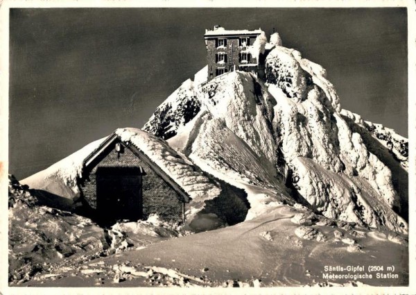 Säntis-Gipfel, Meteorologische Station Vorderseite