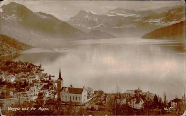 Weggis und die Alpen. Vorderseite
