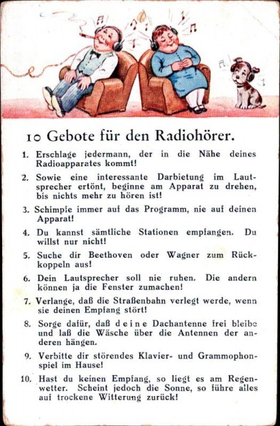 10 Gebote für den Radiohörer Vorderseite