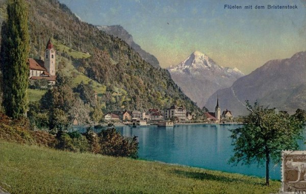 Flüelen mit dem Bristenstock Vorderseite
