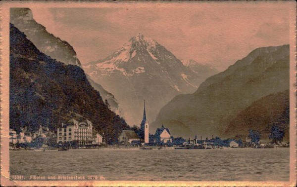 Flüelen und Bristenstock (3070 m) Vorderseite