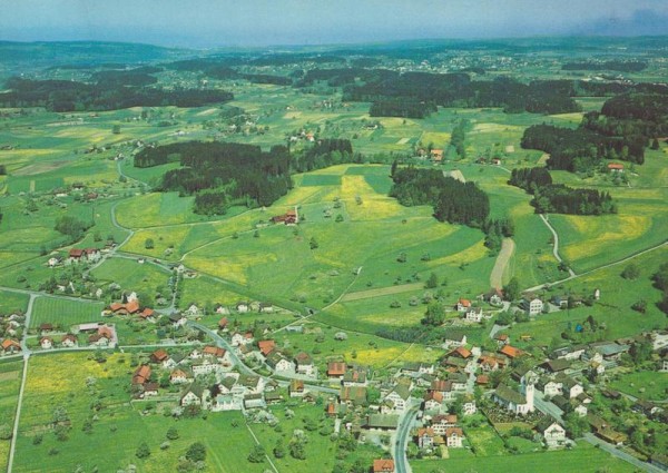 Dürnten ZH  -  Flugaufnahmen Vorderseite