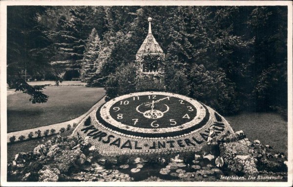 Interlaken, die Blumenuhr Vorderseite