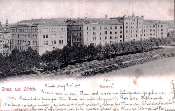 Zürich, Kaserne Vorderseite