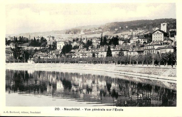 Vue générale sur l'Evole, Neuchâtel Vorderseite