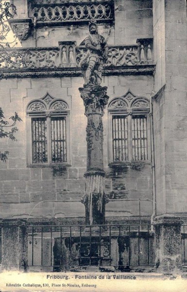 Fribourg. Fontaine de la Vaillance Vorderseite