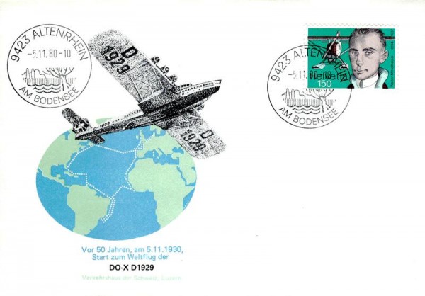 Gedenken an Weltflug der DO-XD1929 Vorderseite