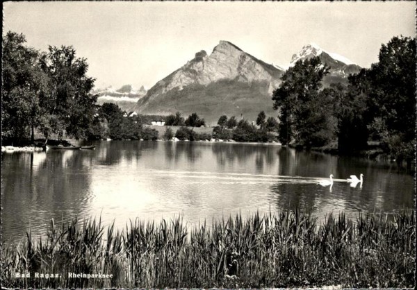 Bad Ragaz. Rheinparksee Vorderseite