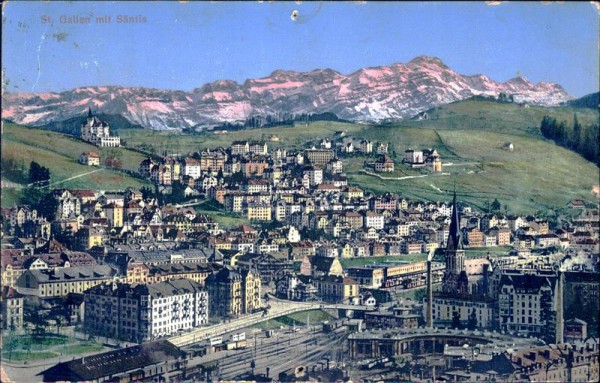 St. Gallen mit Säntis Vorderseite