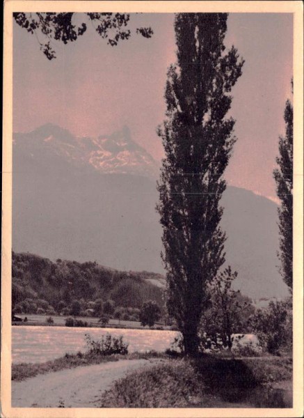 Rhone und Dent de Morcles Vorderseite