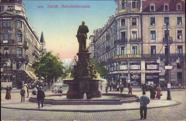 Zürich, Bahnhofstrasse. 1910