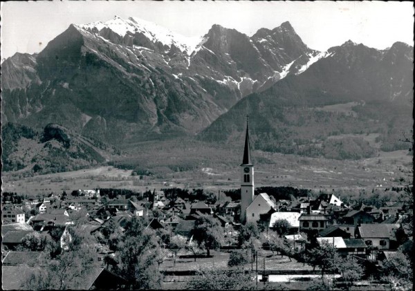 Bad Ragaz mit Falknis Vorderseite