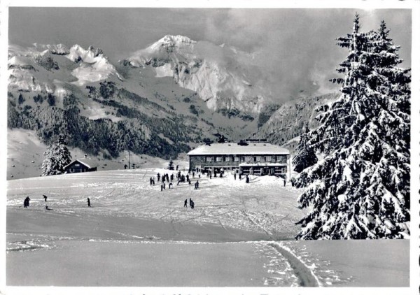 Skigebiet Obertoggenburg, Berg-Restaurant Iltios, Unterwasser mit Alpstein Vorderseite
