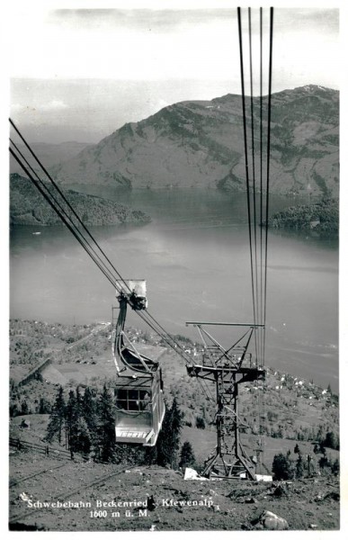 Kiewenalp, Schwebebahn Beckenried Vorderseite