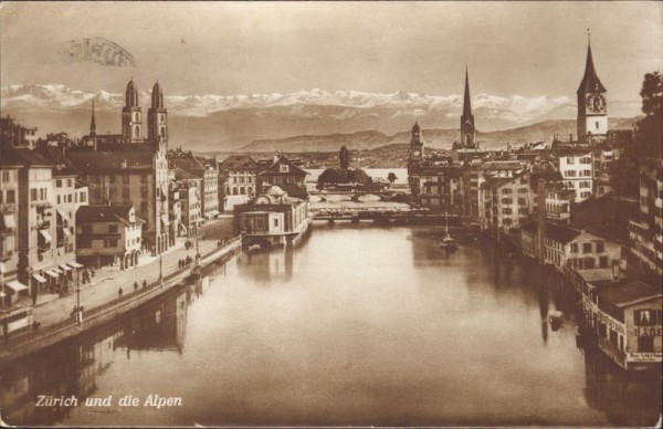 Zürich und die Alpen