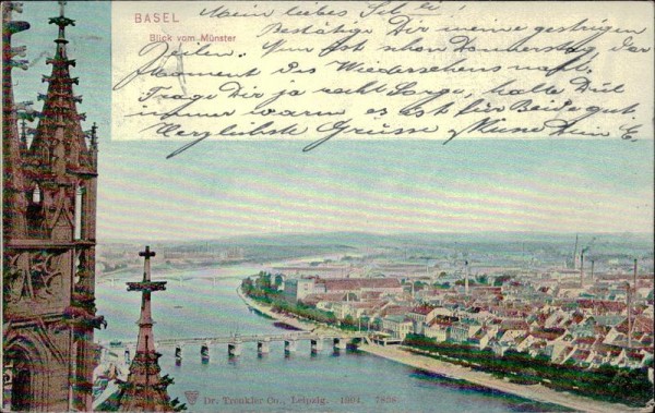 Basel. Blick vom Münster Vorderseite