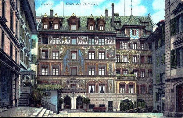Luzern. Hotel des Balances Vorderseite