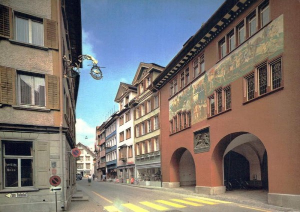 Appenzell - Hauptgasse mit Rathaus Vorderseite