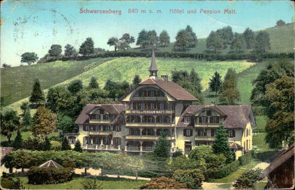 Schwarzenberg Hotel und Pension Matt. Vorderseite