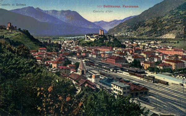 Bellinzona, Panorama Vorderseite