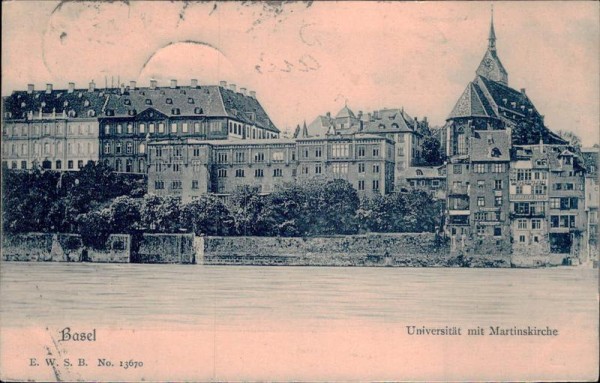 Basel - Universität mit Martinskirche Vorderseite