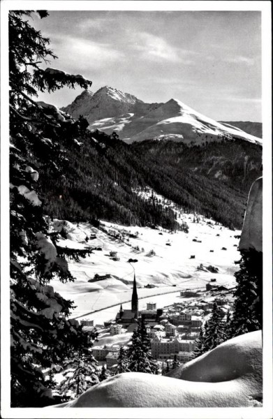 Davos - Blick aus dem Schatzalpwald Vorderseite