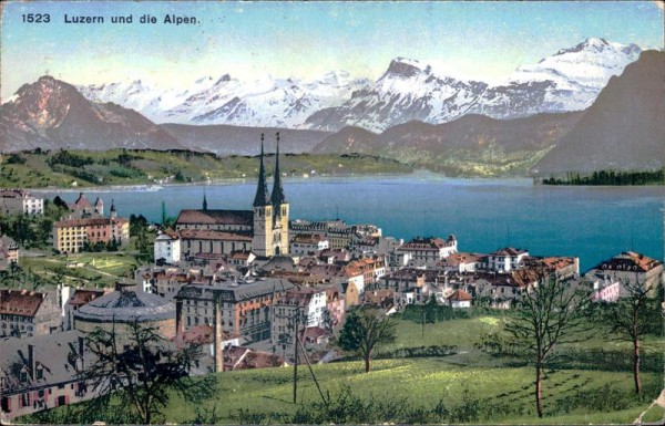 Luzern und die Alpen Vorderseite