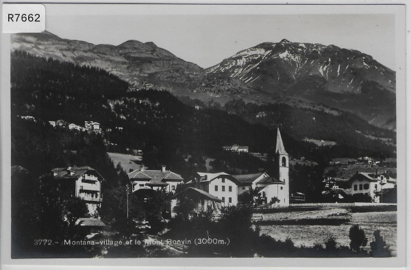 Montana-village et le Mont Bonvin avec eglise Kirche