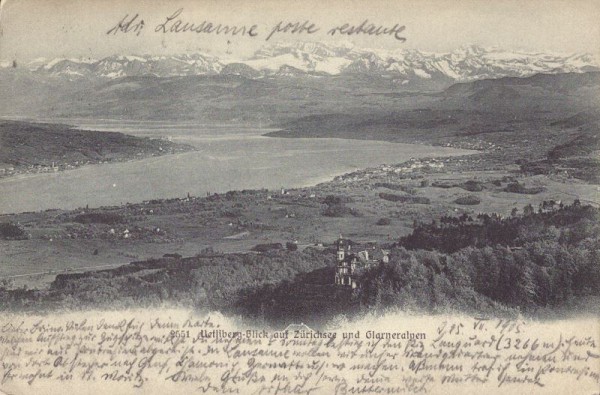 Uetliberg-Blick auf Zürichsee und Glarneralpen