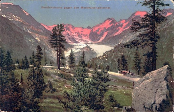 Berninastrasse gegen Morteratschgletscher Vorderseite