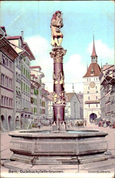 Bern, Dudelsackpfeiferbrunnen Vorderseite